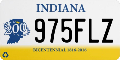 IN license plate 975FLZ