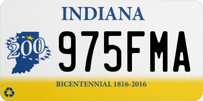 IN license plate 975FMA