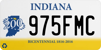 IN license plate 975FMC