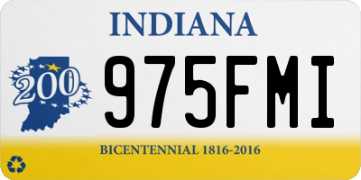 IN license plate 975FMI