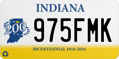 IN license plate 975FMK