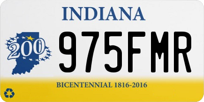 IN license plate 975FMR