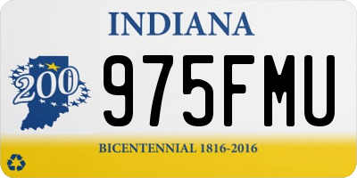 IN license plate 975FMU