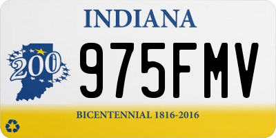 IN license plate 975FMV
