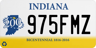 IN license plate 975FMZ