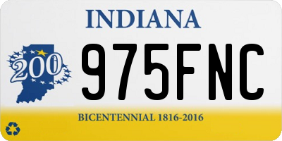 IN license plate 975FNC