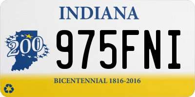 IN license plate 975FNI
