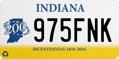 IN license plate 975FNK