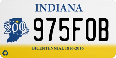 IN license plate 975FOB