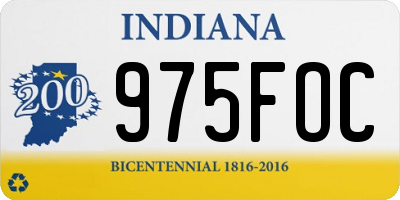 IN license plate 975FOC