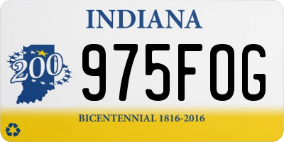 IN license plate 975FOG