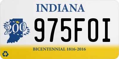 IN license plate 975FOI