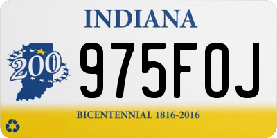 IN license plate 975FOJ