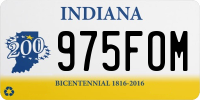 IN license plate 975FOM