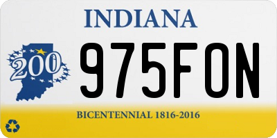 IN license plate 975FON