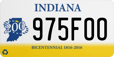 IN license plate 975FOO