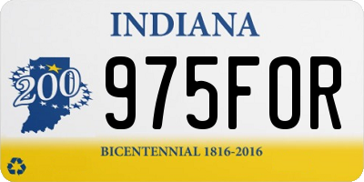 IN license plate 975FOR