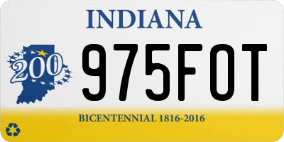 IN license plate 975FOT