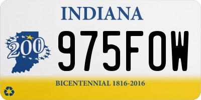 IN license plate 975FOW