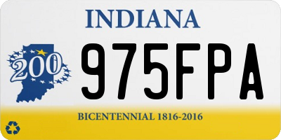 IN license plate 975FPA