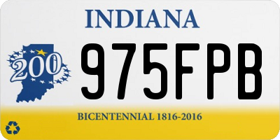 IN license plate 975FPB