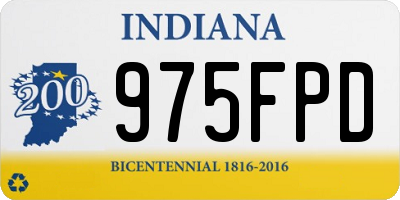IN license plate 975FPD