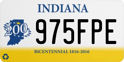 IN license plate 975FPE