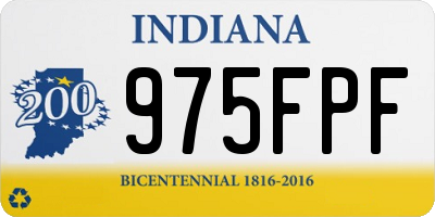 IN license plate 975FPF
