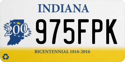 IN license plate 975FPK