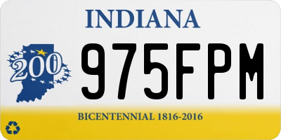 IN license plate 975FPM