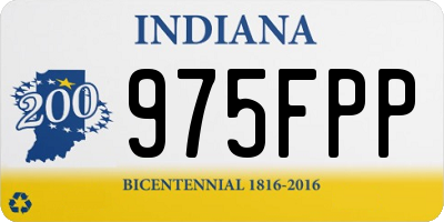 IN license plate 975FPP