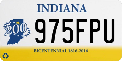 IN license plate 975FPU