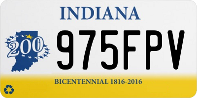 IN license plate 975FPV