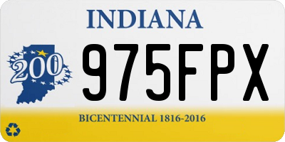 IN license plate 975FPX