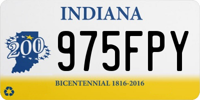 IN license plate 975FPY
