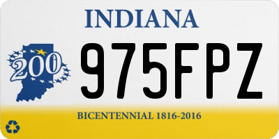 IN license plate 975FPZ