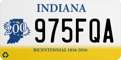 IN license plate 975FQA