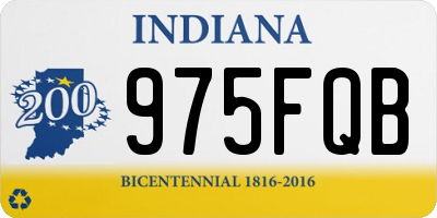 IN license plate 975FQB