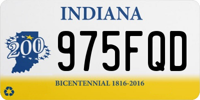IN license plate 975FQD