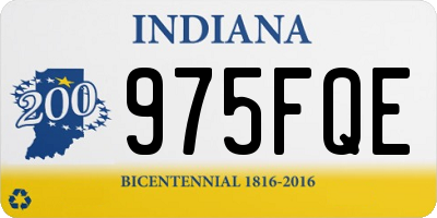 IN license plate 975FQE
