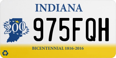 IN license plate 975FQH