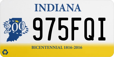 IN license plate 975FQI