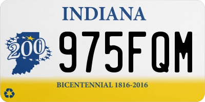 IN license plate 975FQM