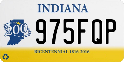 IN license plate 975FQP
