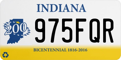 IN license plate 975FQR