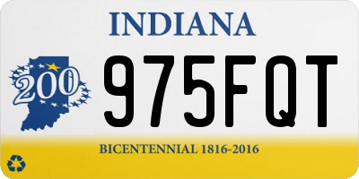 IN license plate 975FQT