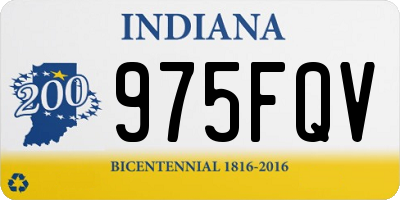 IN license plate 975FQV