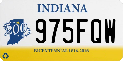 IN license plate 975FQW
