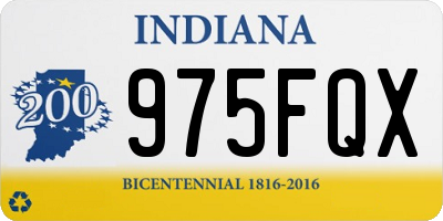 IN license plate 975FQX