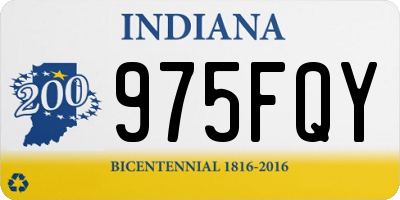 IN license plate 975FQY